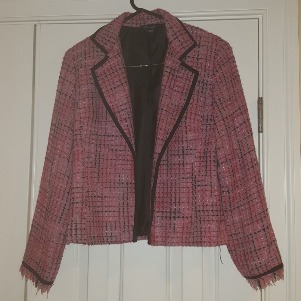 Vintage Tweed pink and black  Blazer